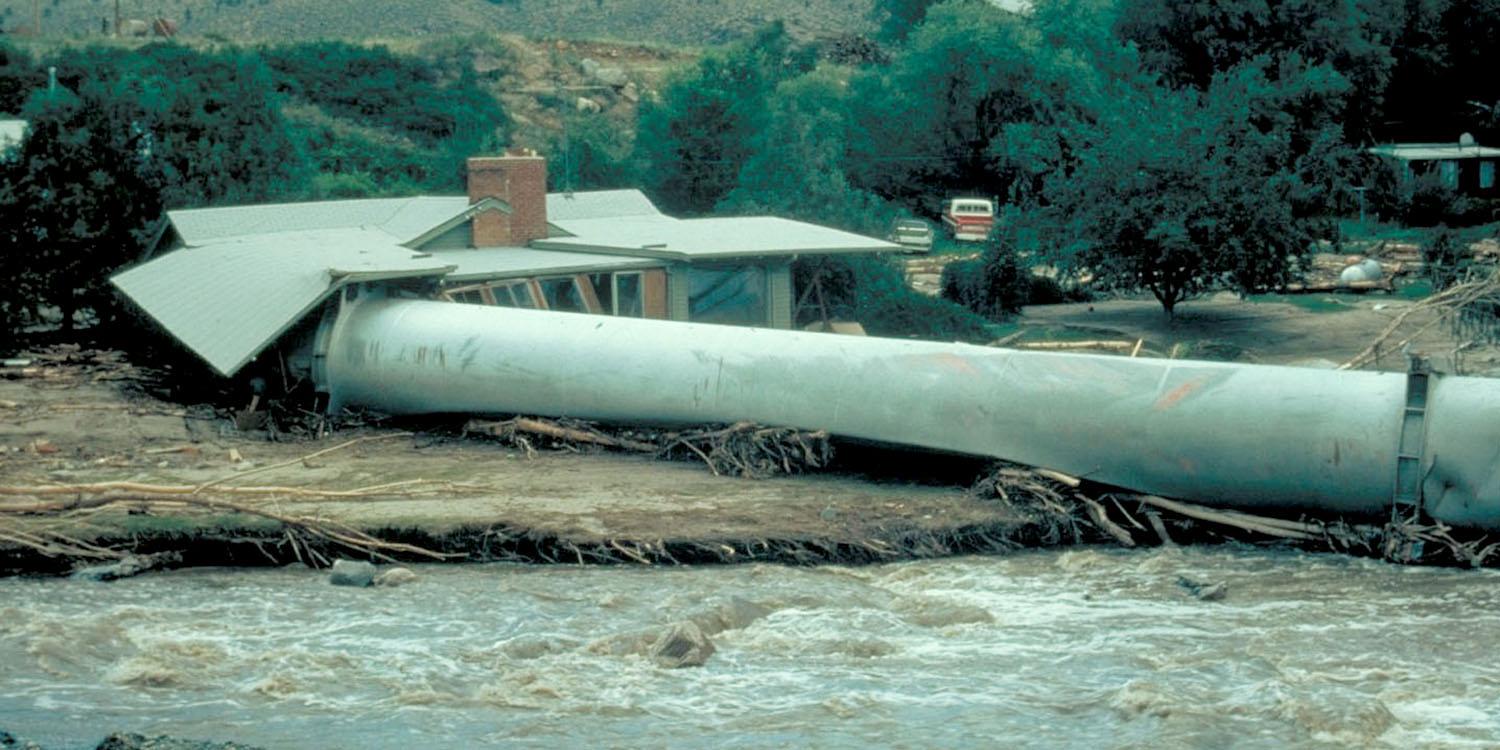 C-BT Siphon washed away in 1976 Big Thompson flood waters