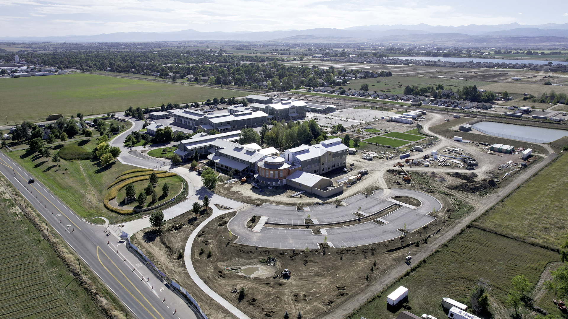 Overview aerial image of Northern Water campus Oct 2023