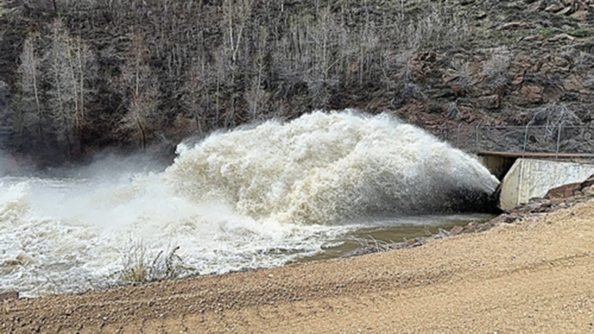 Large spill at Willow Creek Reservoir