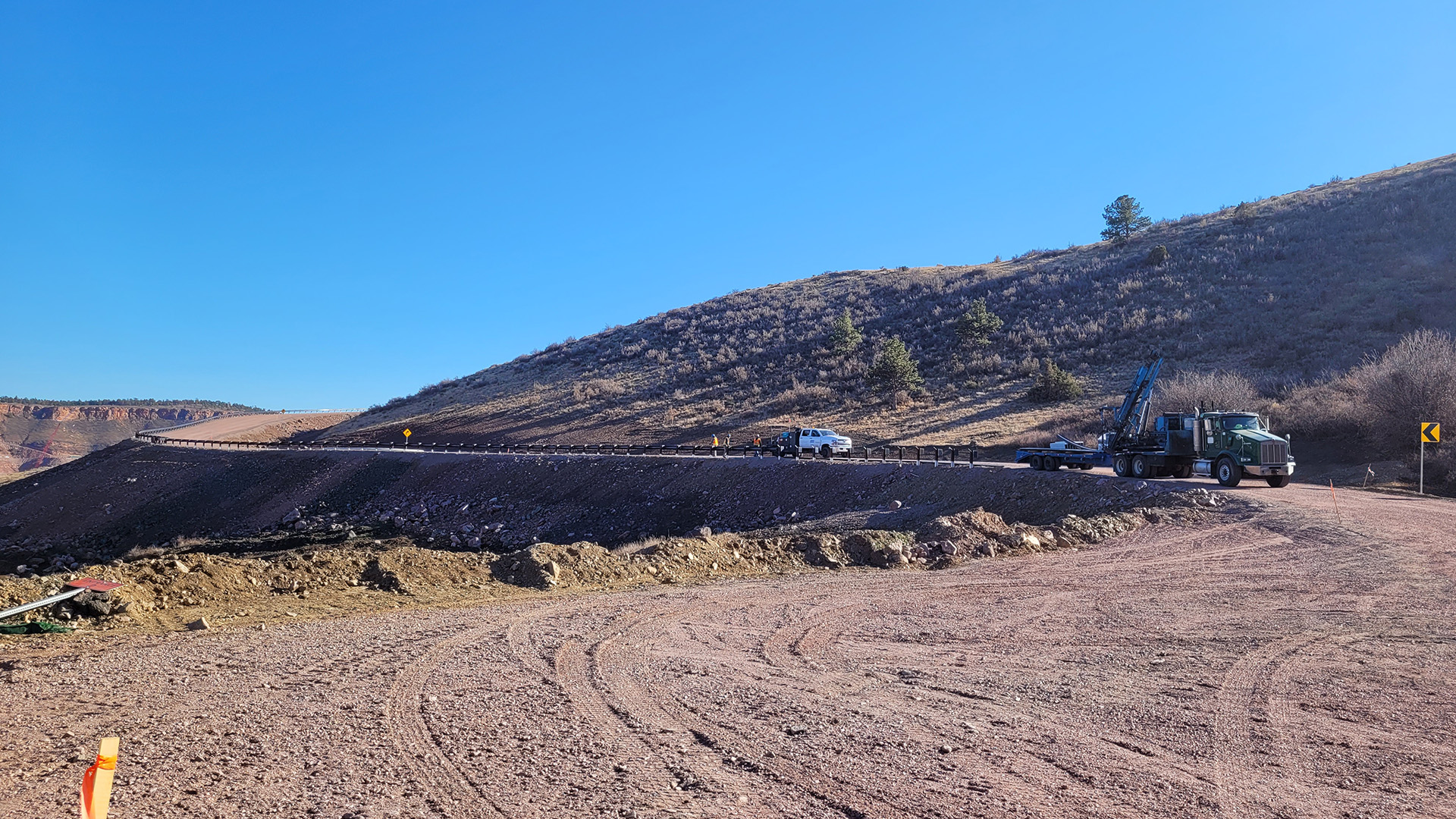 Entrance of Larimer County Access Road off of County Road 18E.