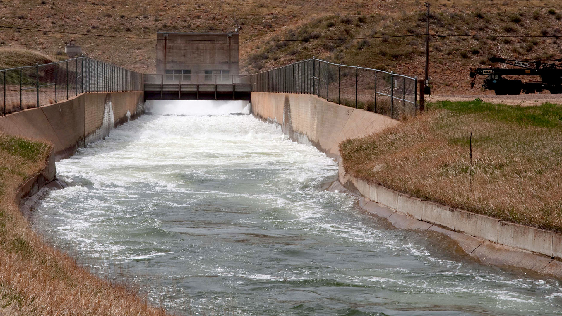 Water rolling down the Hansen Supply Canal.