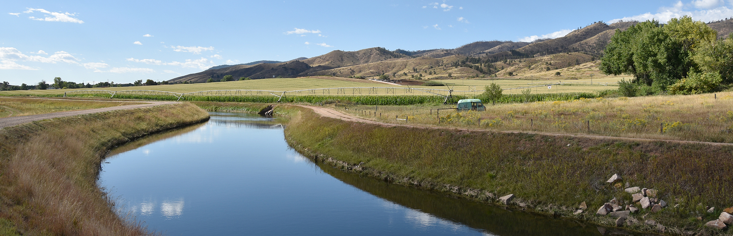 Water running through the Hansen Feeder Canal. 