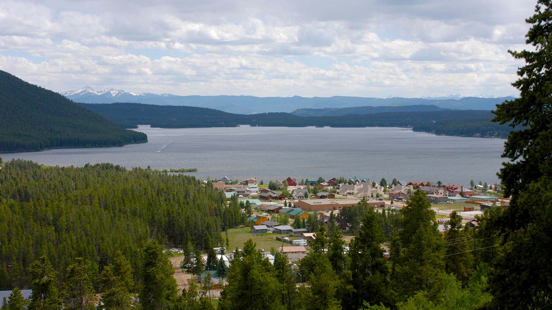 Grand Lake with the town in the foreground.