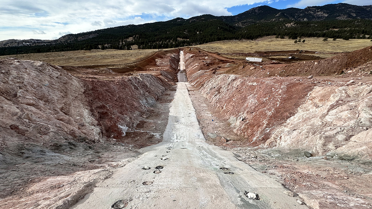 Saddle dam progress Dec 2023