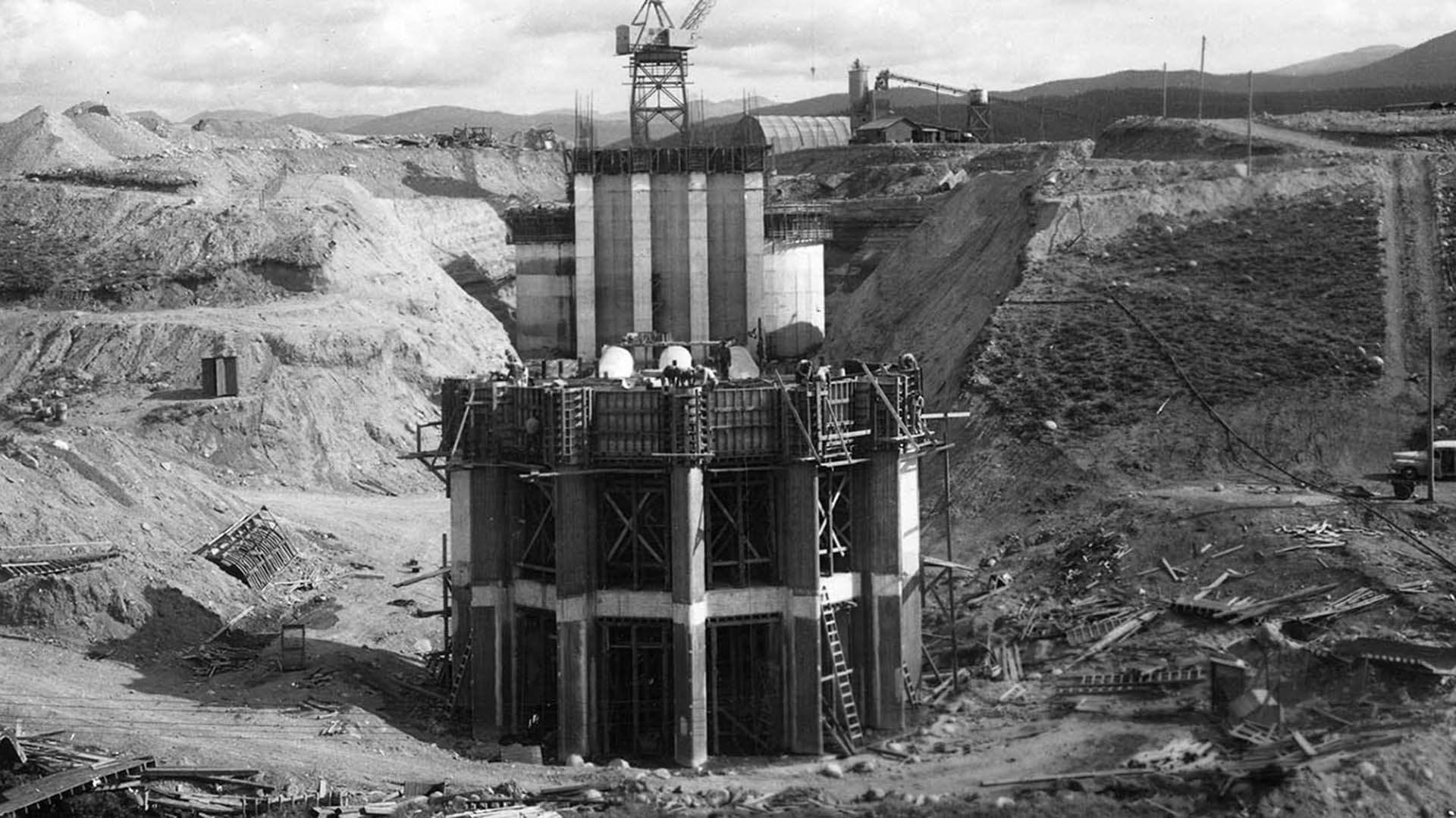 Construction of Lake Granby Dam.