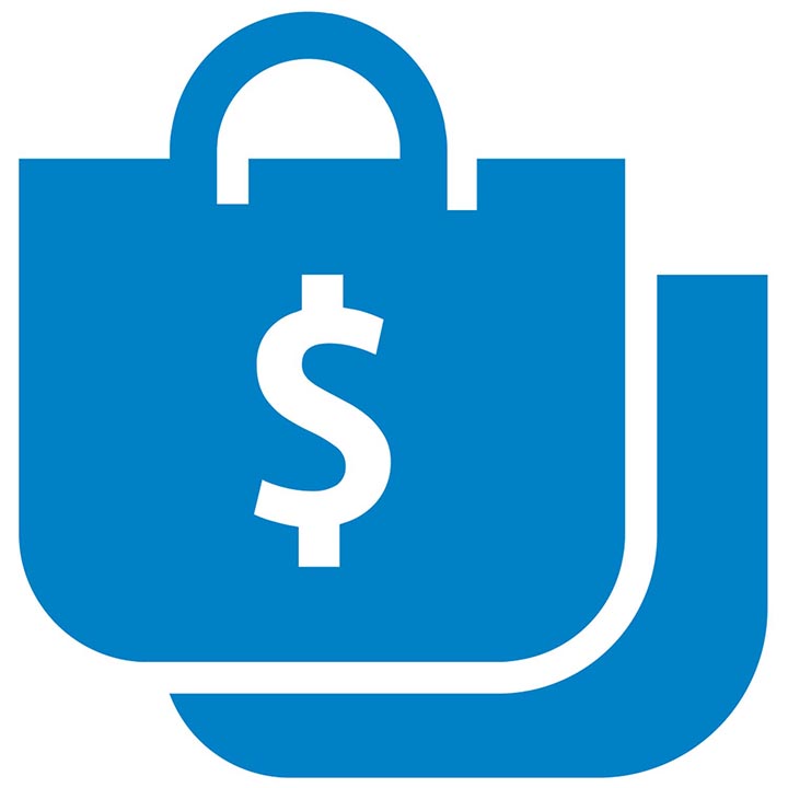 money briefcase icon