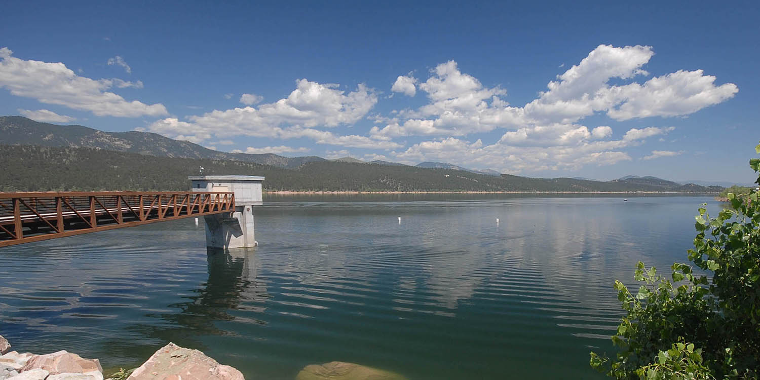 Current day photo of Carter Lake outlet structure