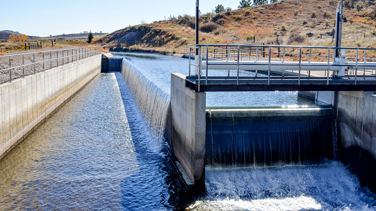 water rushing through Munroe Gravity Canal