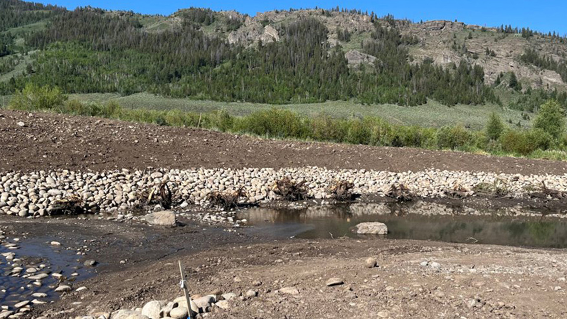 First water flowing through the connectivity channel.