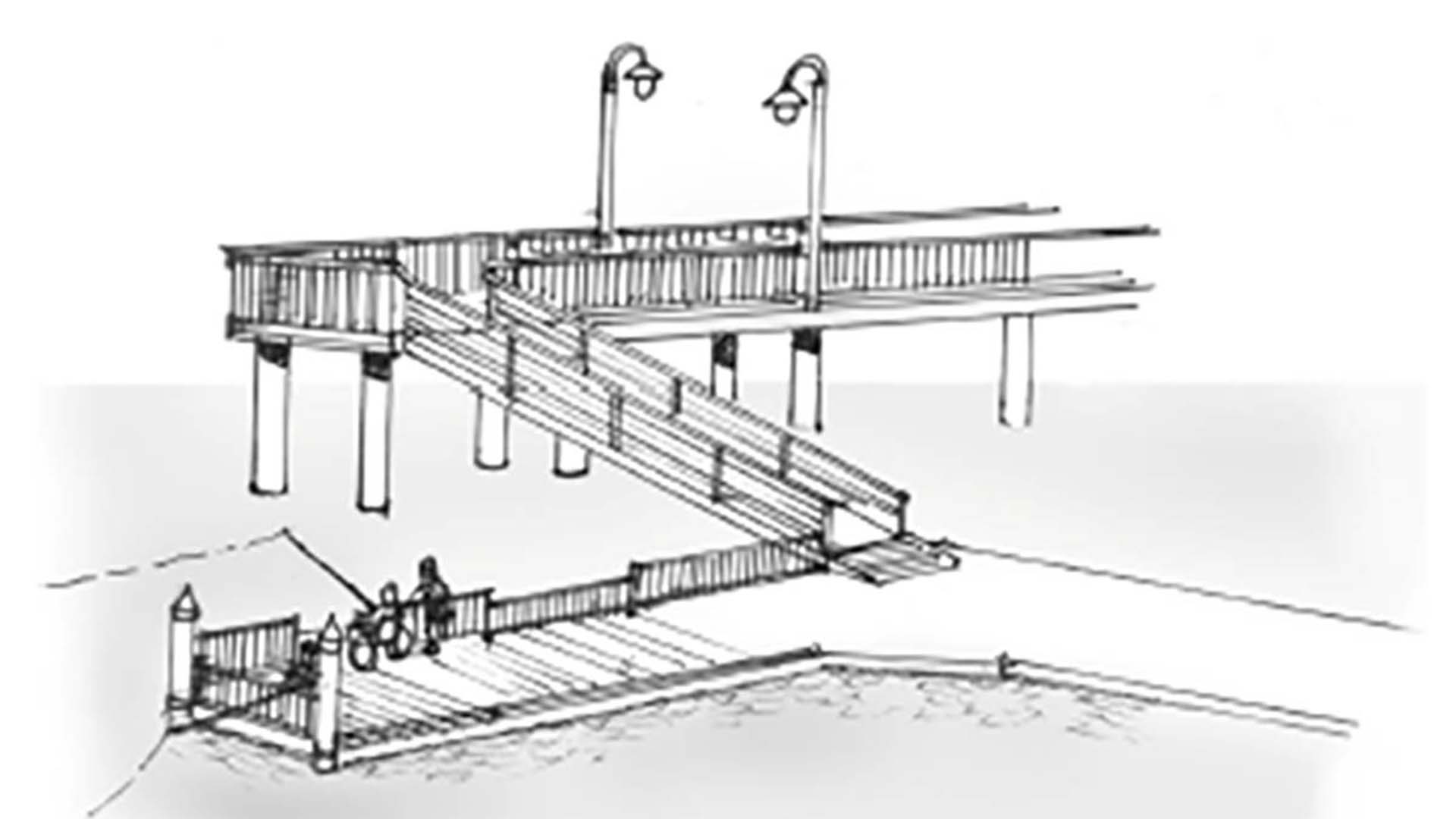 Rendering of a fishing pier.