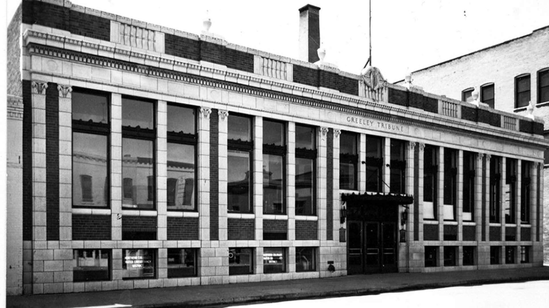 Old Greeley Tribune building where Northern Water staff initially met.