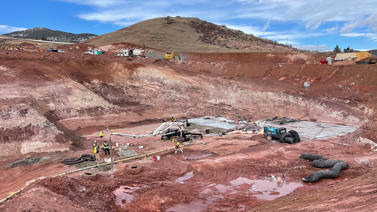Excavation work for the valve house. 