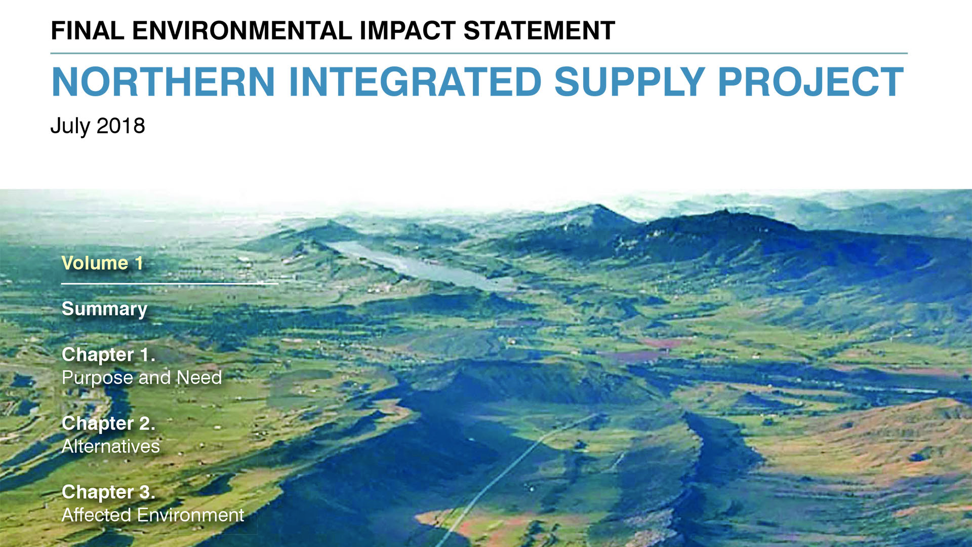 Cover of the final NISP EIS document.