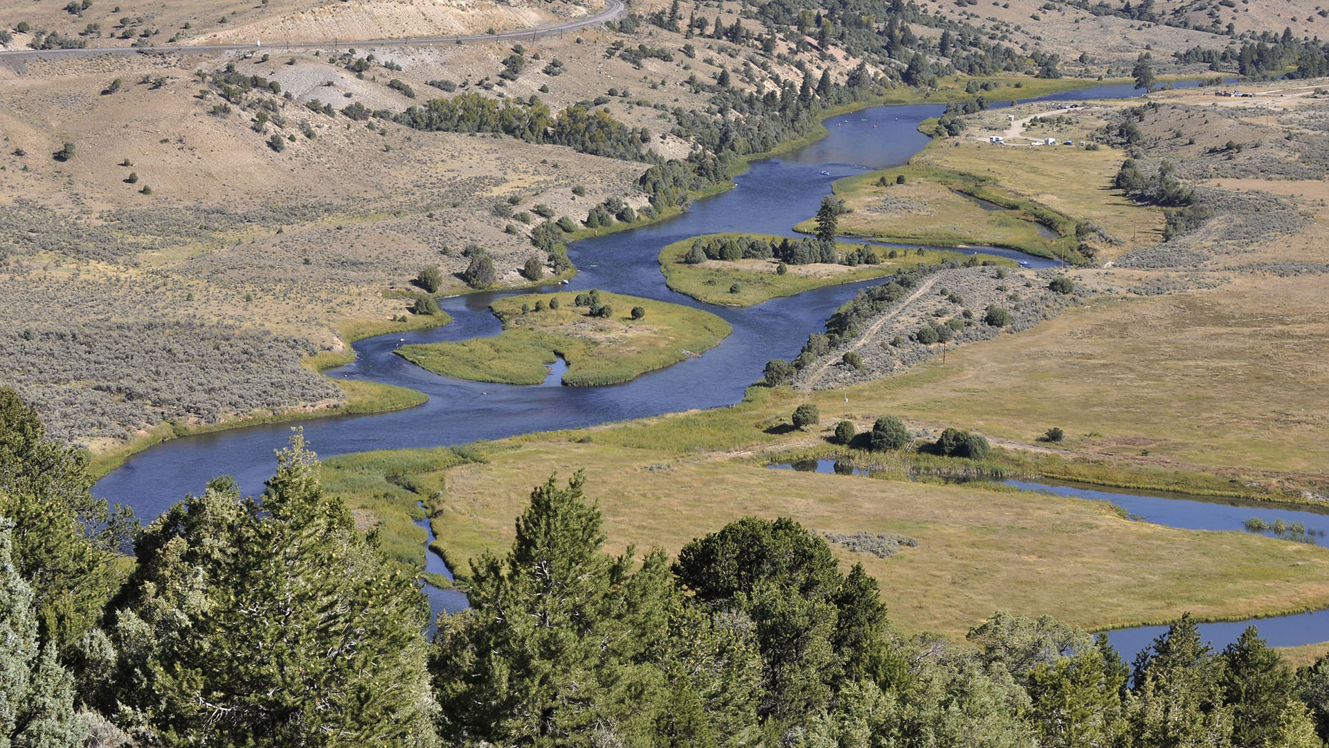 Photo of a stretch of the Colorado River.