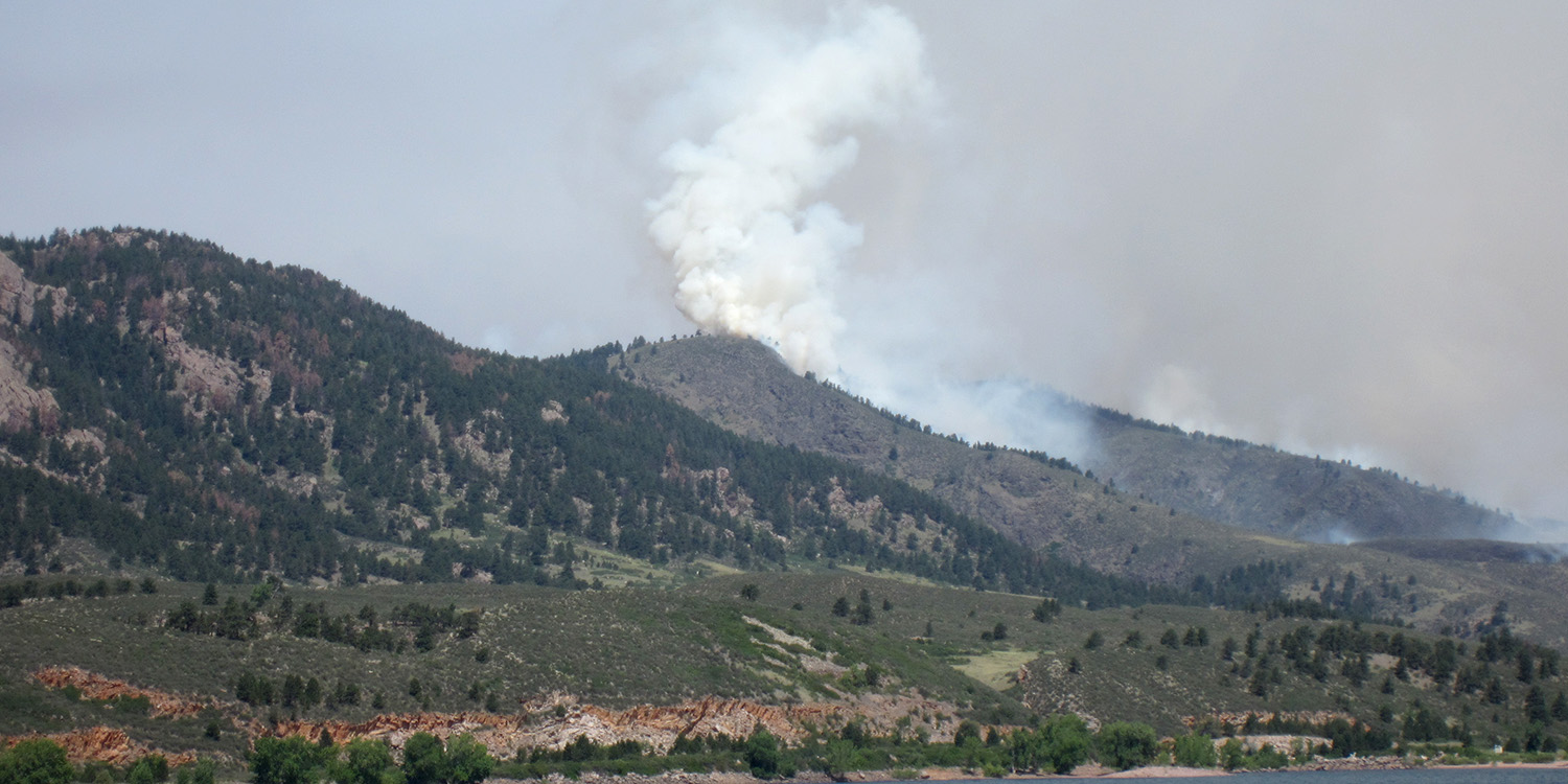 Smoke rising from the High Park Fire