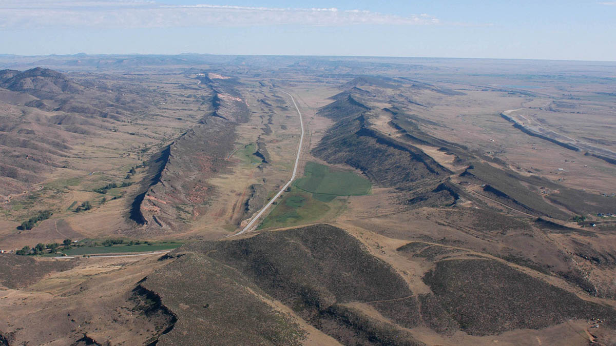 aerial of future Glade Reservoir site