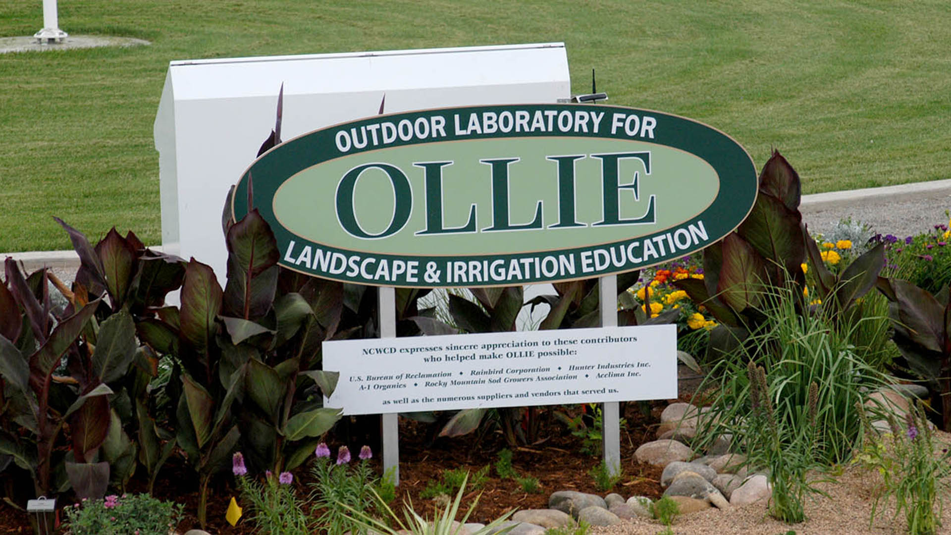 Ollie sign in the Conservation Gardens. 