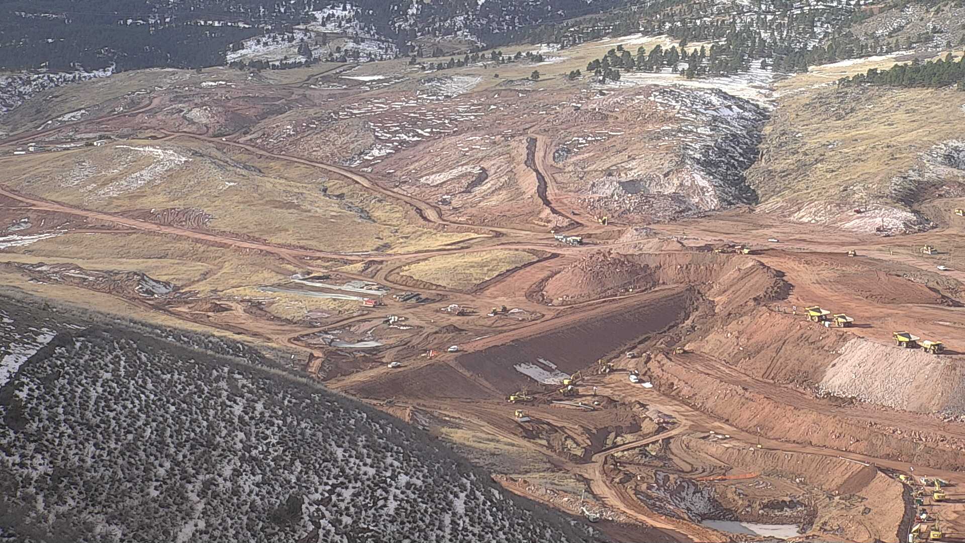 Chimney Hollow Reservoir Cofferdam - Jan. 17, 2022