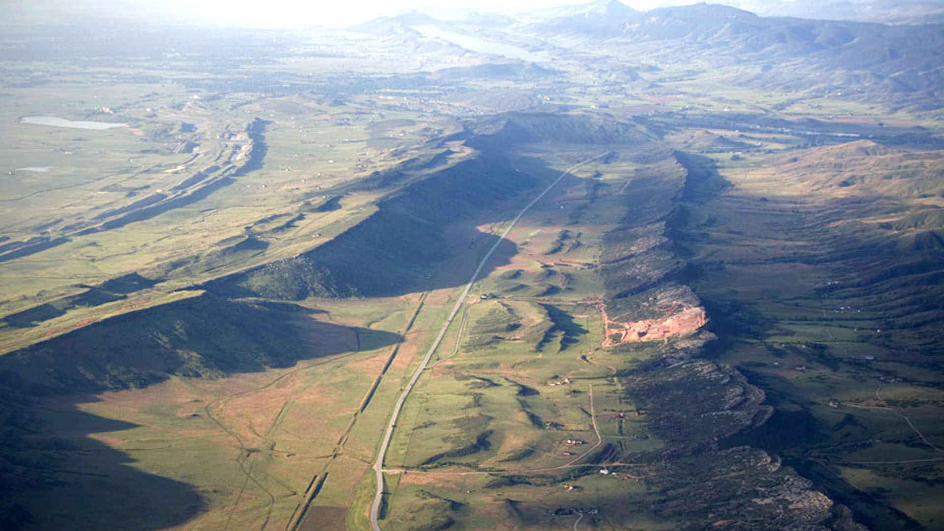 Aerial image of the future Glade Reservoir.
