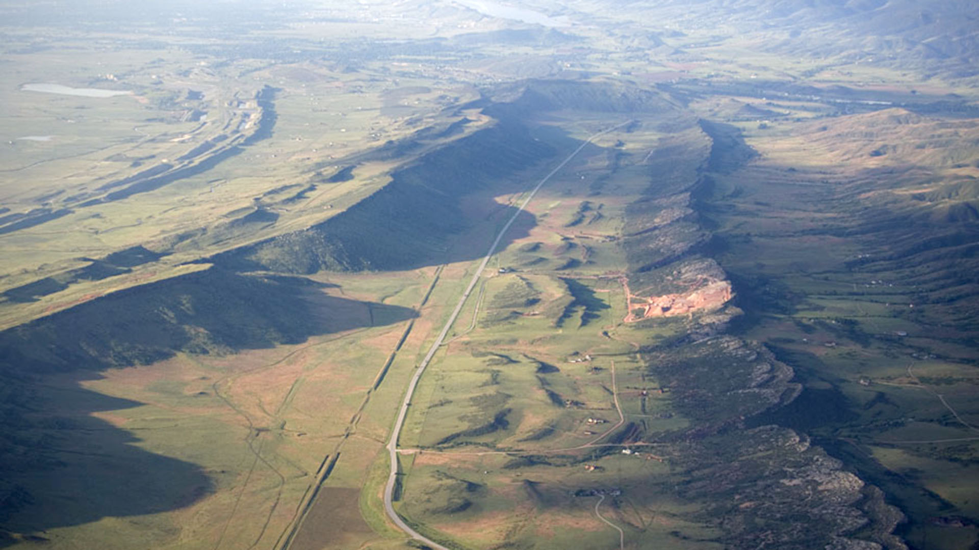 aerial photo of future Glade Reservoir site