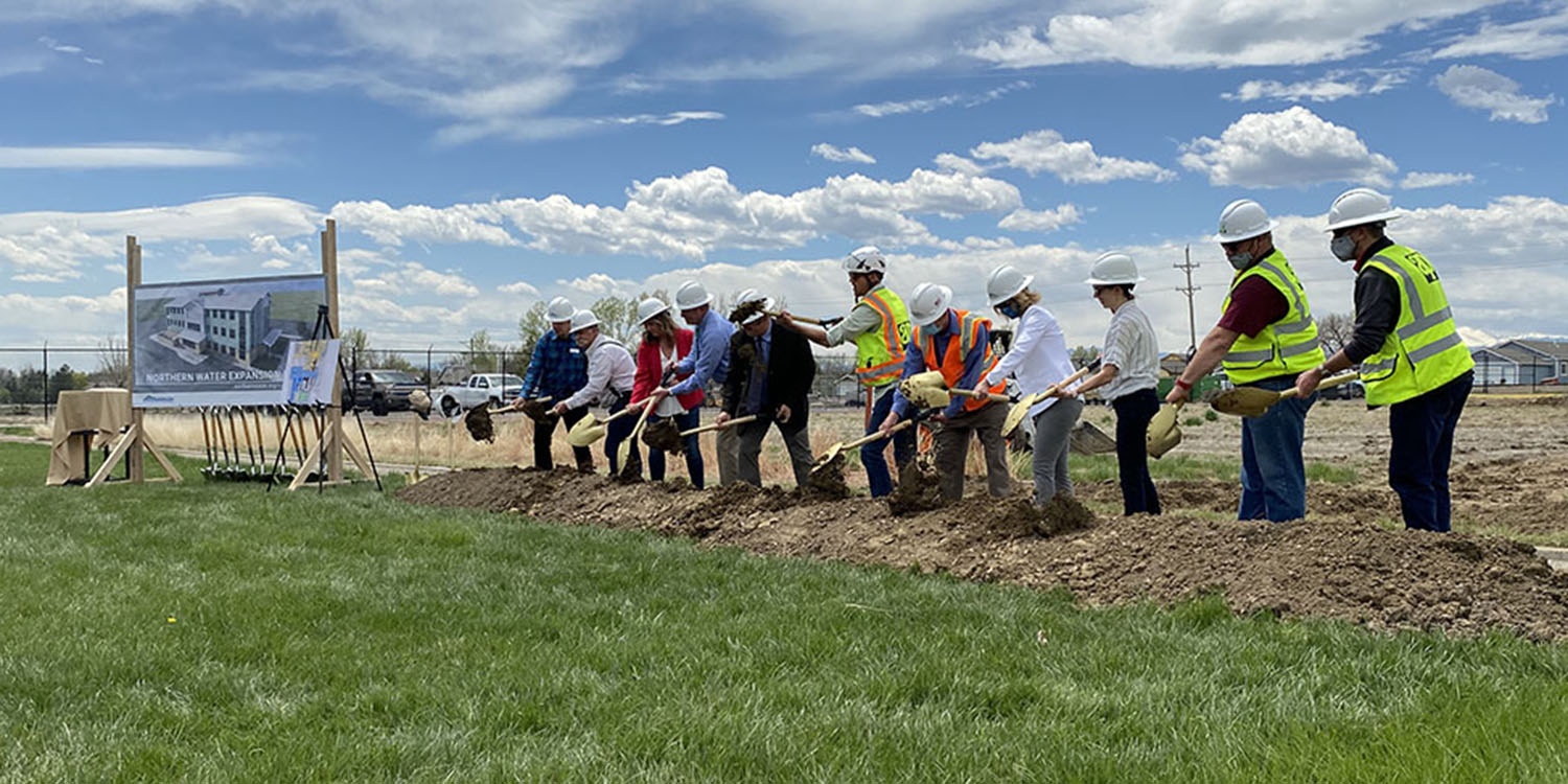 Northern Water team turns the dirt at the East Slope campus development groundbreaking ceremony