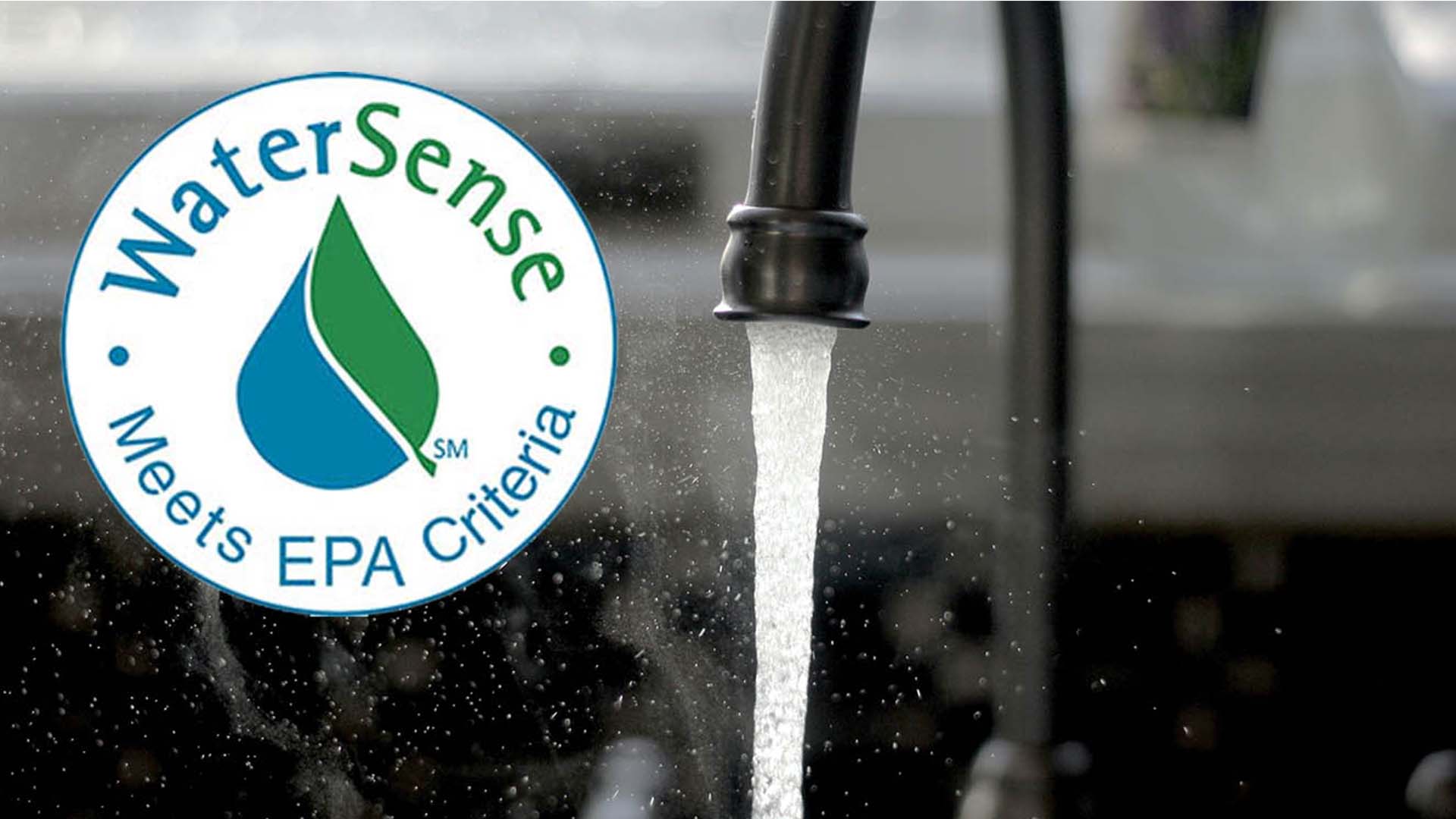 EPA logo over the top of a faucet. 