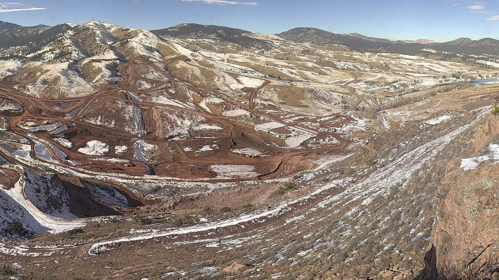 Chimney Hollow Reservoir Main Dam - Jan. 10, 2022