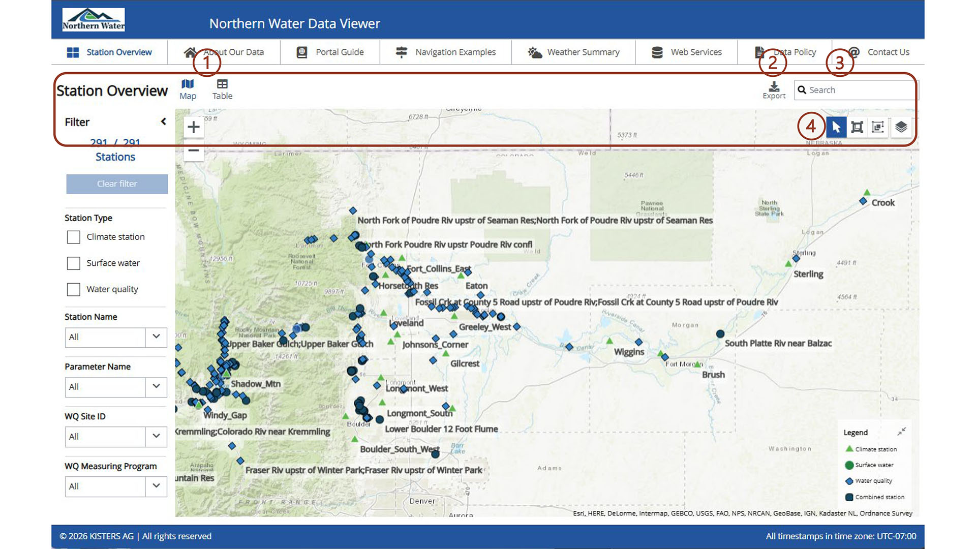 Screenshot of the data portal guide to use. 