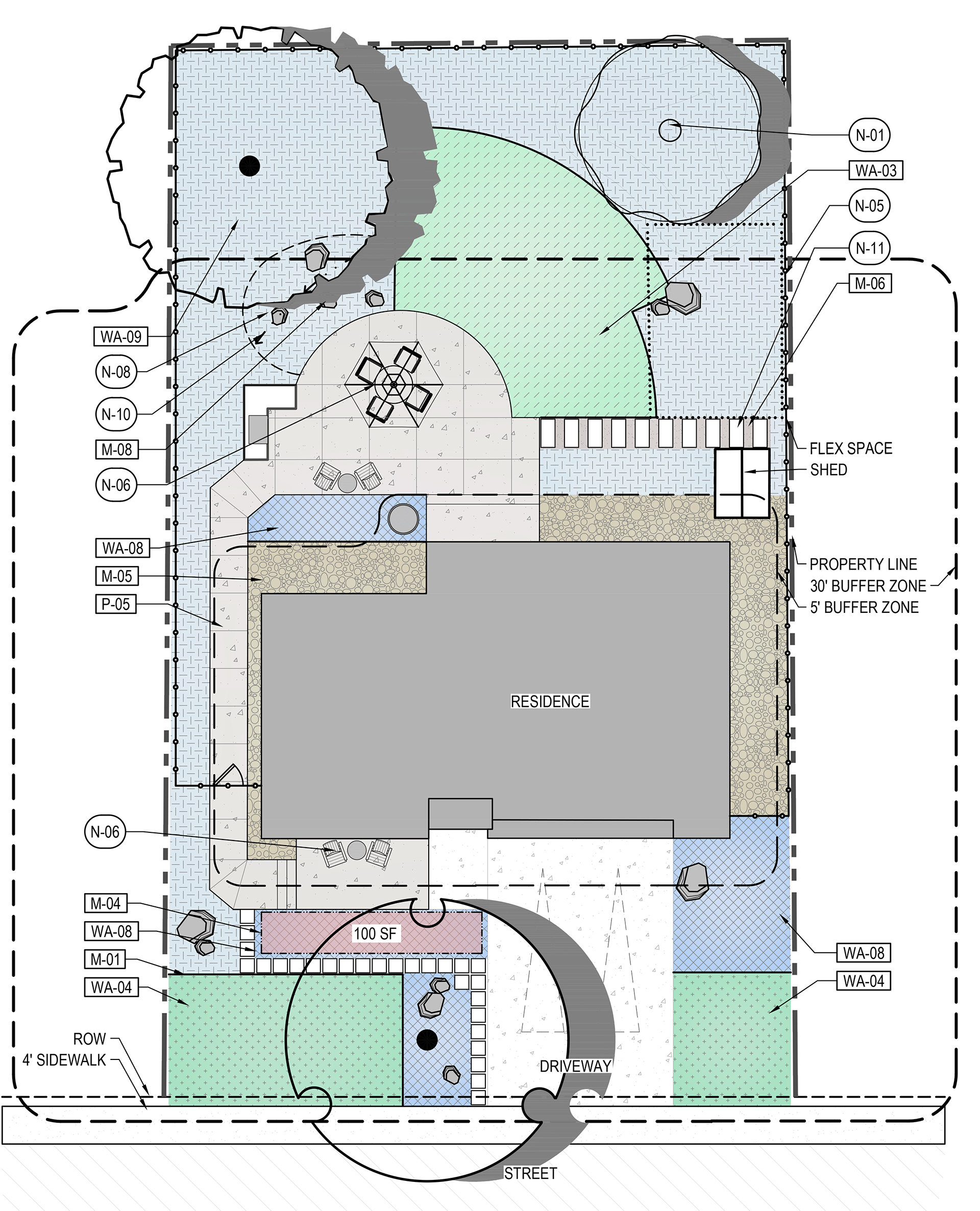 Contemporary Geometric landscape design