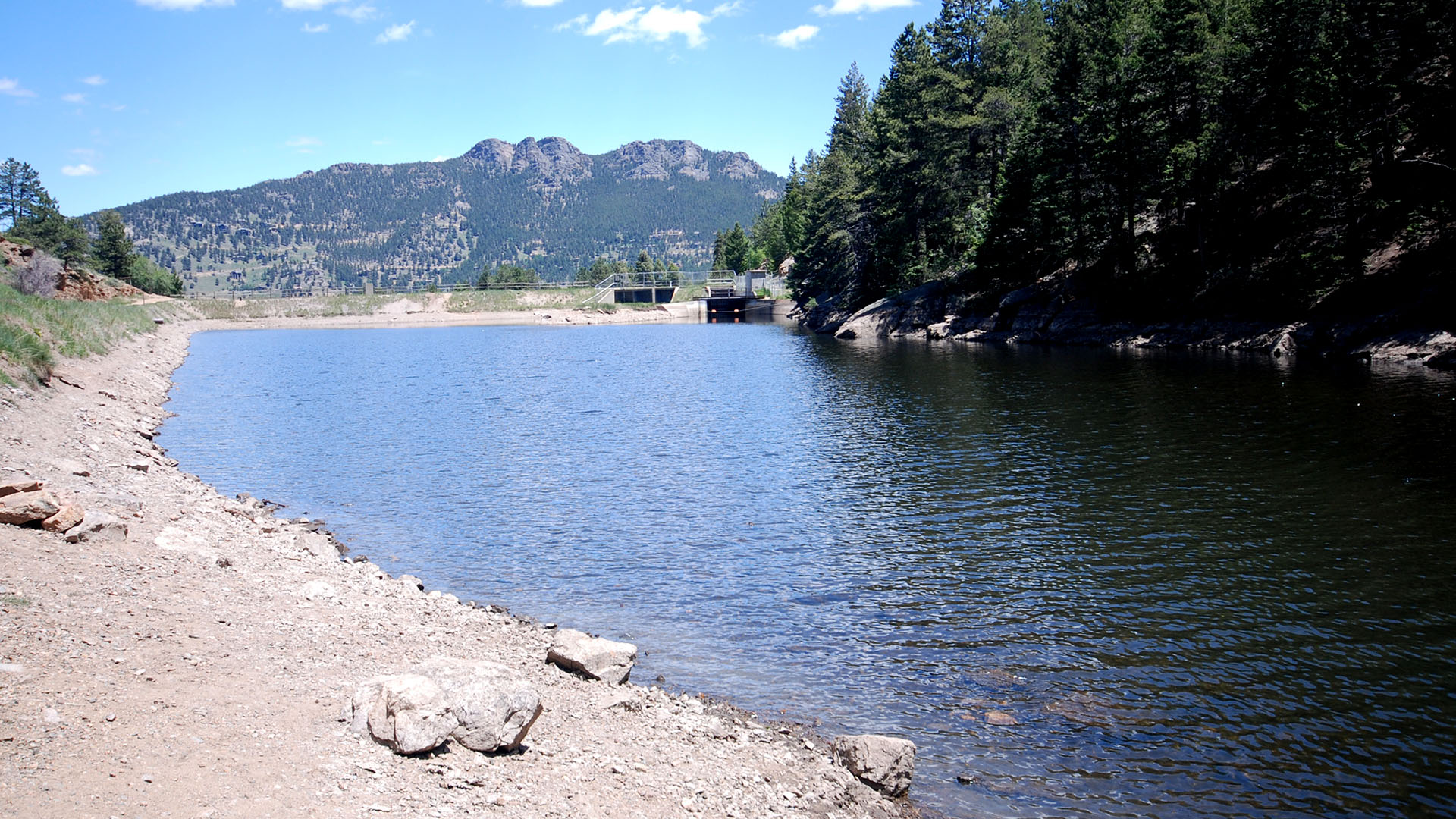 Water in the East Portal of the Adams Tunnel.