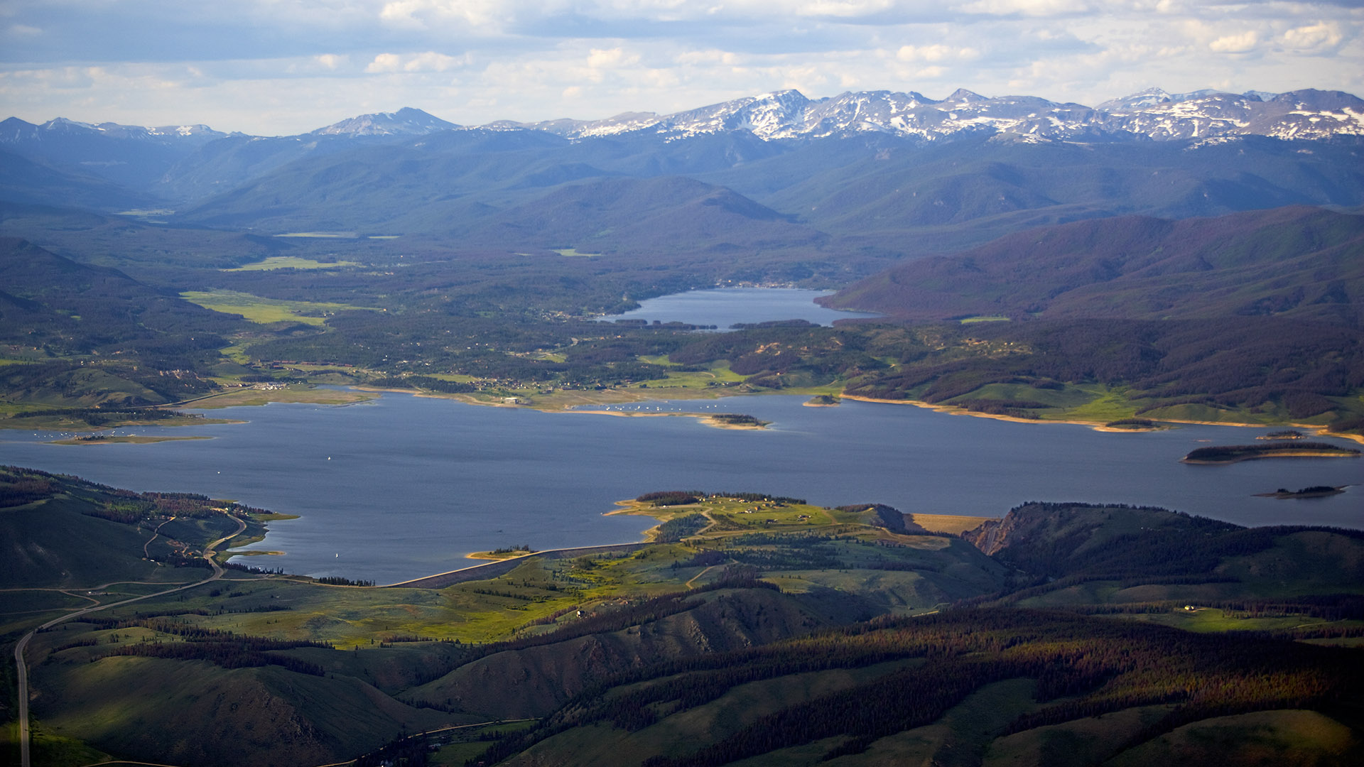 Aerial view of Lake Granby