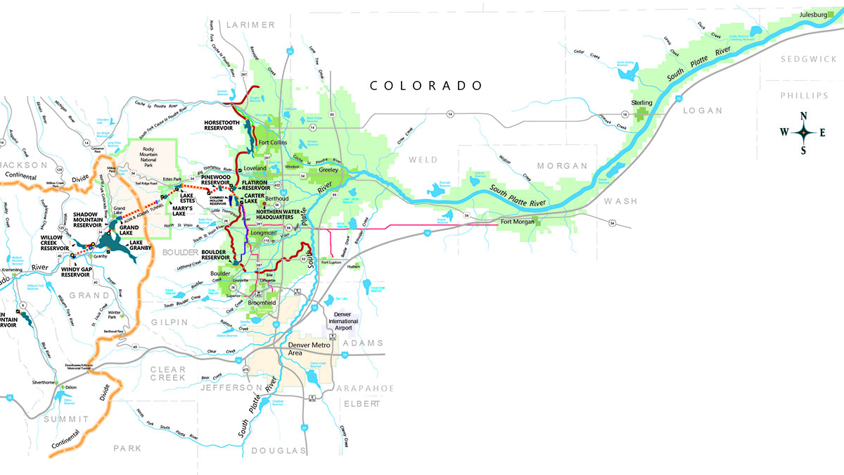 Map of Northern Water district boundaries