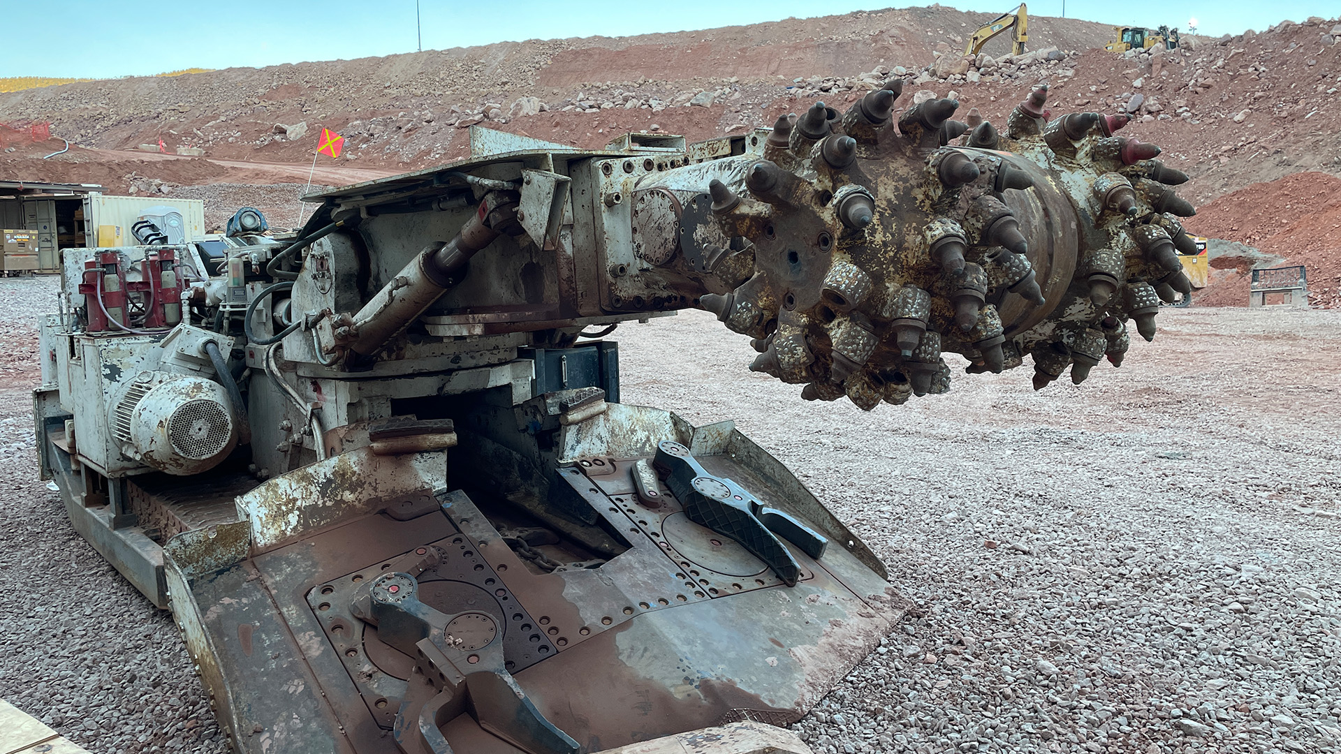 Roadheader machine used for drilling
