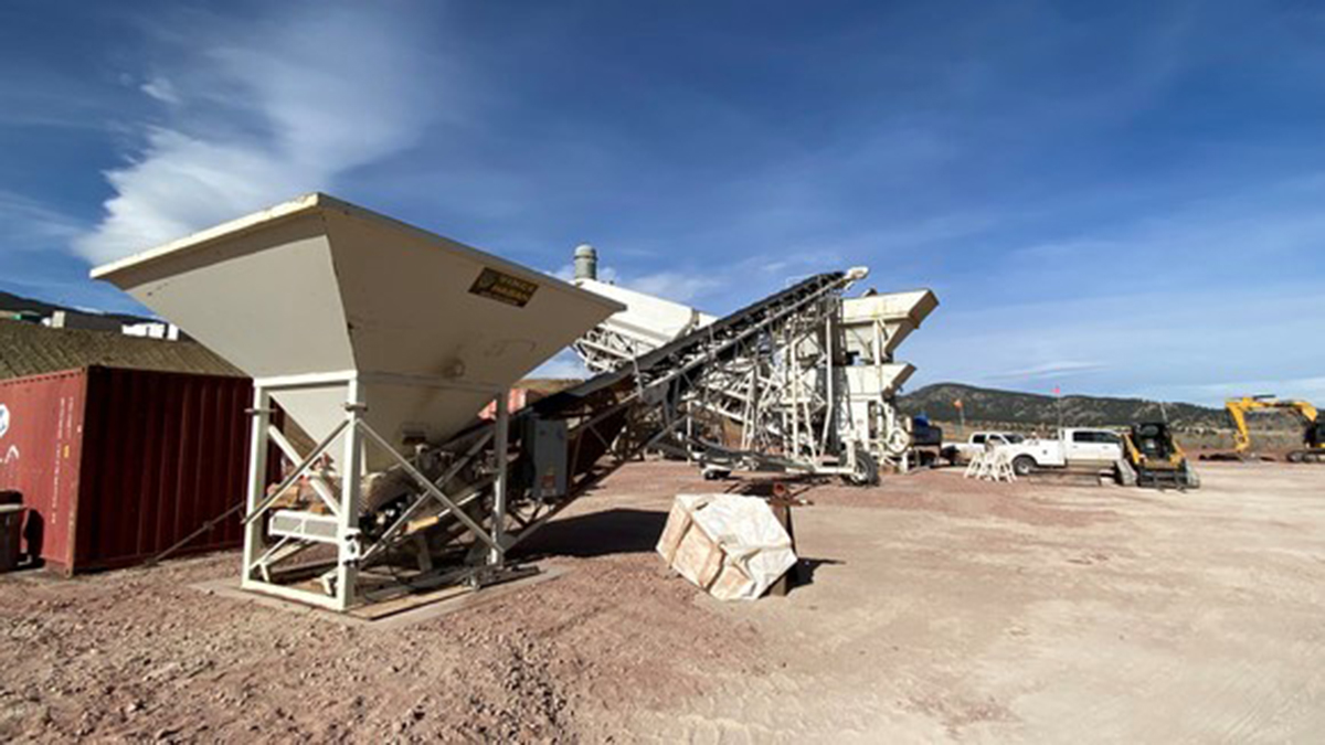On-site concrete batch plant.