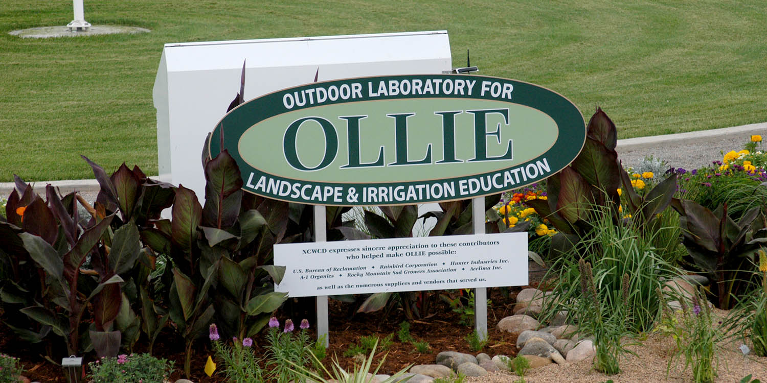 "OLLIE" (Outdoor Laboratory for Landscape and Irrigation Educatioin) garden sign
