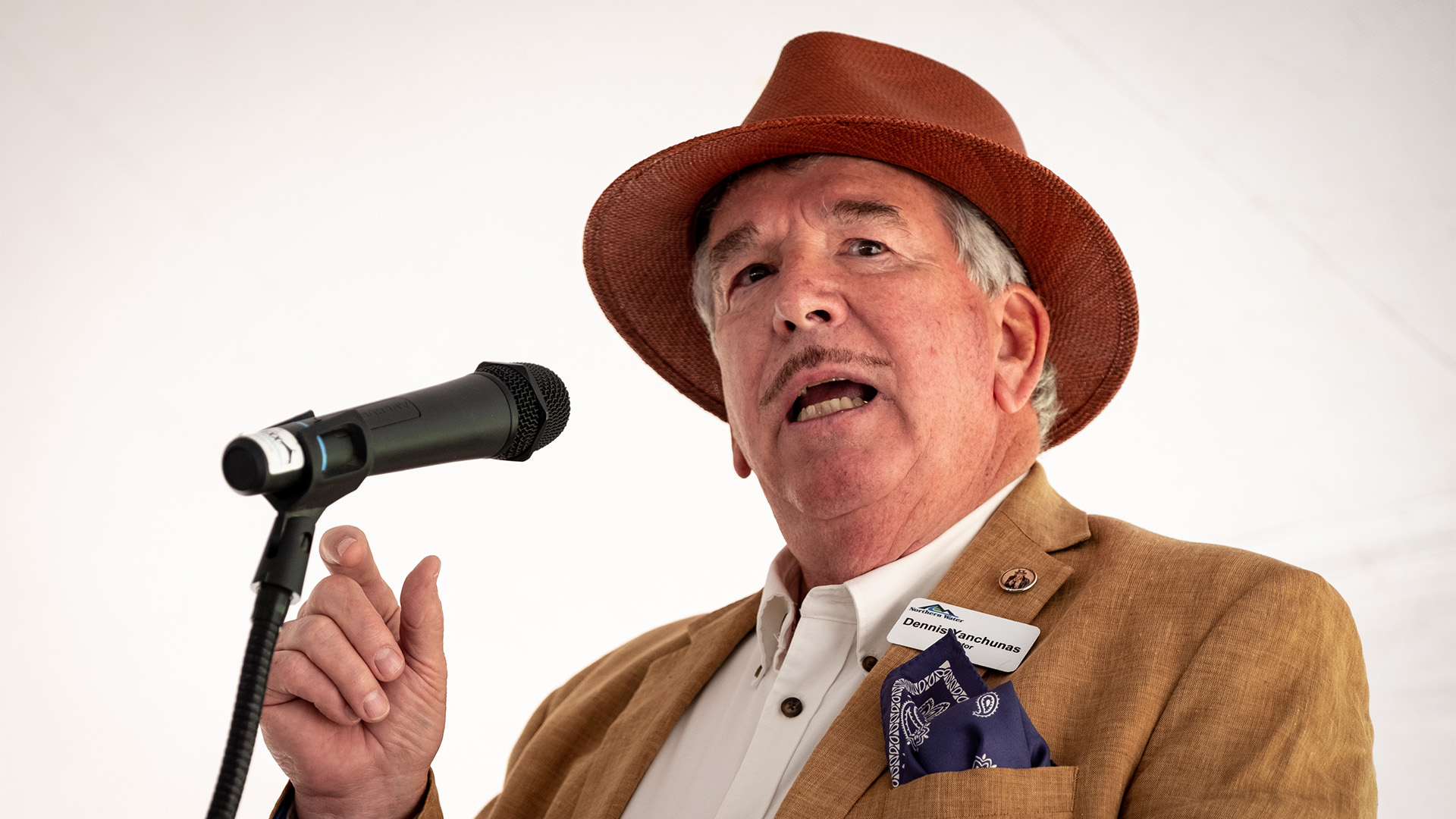 Municipal Subdistrict President Dennis Yanchunas speaking at the Chimney Hollow Groundbreaking Ceremony.